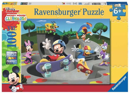 RAVENSBURGER Puzzle Mickey & Minnie: Ve skate parku XXL 100 dílků