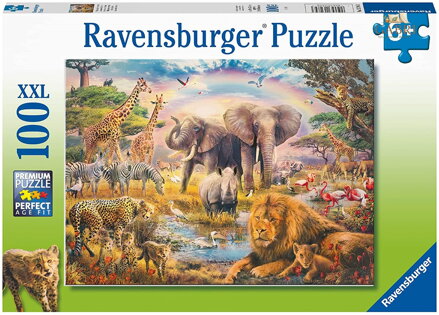 RAVENSBURGER Puzzle Africká savana XXL 100 dílků
