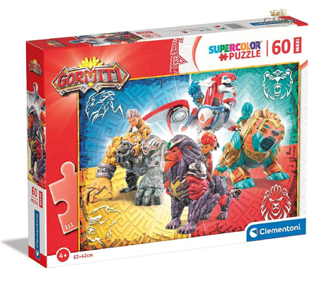 CLEMENTONI Puzzle Gormiti: Bojovníci čtyř živlů MAXI 60 dílků