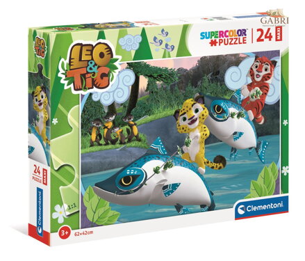 CLEMENTONI Puzzle Leo a Tig na vodě MAXI 24 dílků