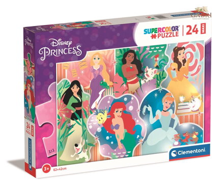 CLEMENTONI Puzzle Disney princezny MAXI 24 dílků