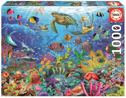 EDUCA Puzzle Želvy v tropické fantazii 1000 dílků