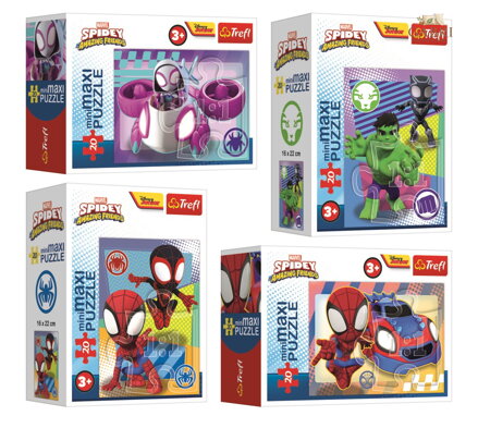 TREFL Displej Puzzle Spidey a jeho úžasní přátelé 20 dílků (24 ks)