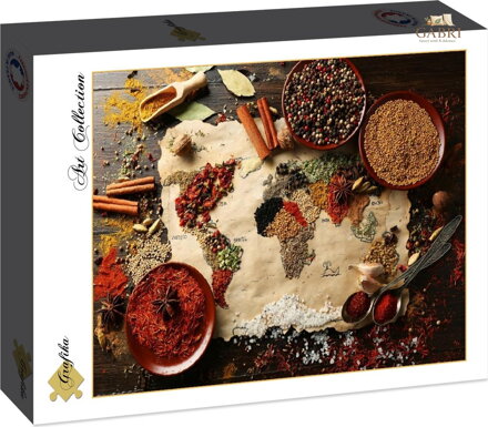 GRAFIKA Puzzle Mapa světa z koření 2000 dílků