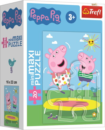 TREFL Puzzle Prasátko Peppa: Na trampolíně 20 dílků