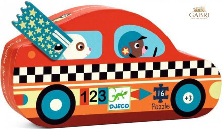 DJECO Puzzle Závodní auto 16 dílků