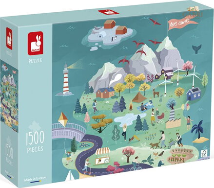 JANOD Puzzle Výlet na ostrov Harmony 1500 dílků