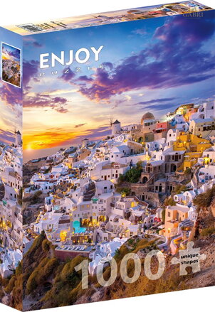 ENJOY Puzzle Západ slunce nad Santorini 1000 dílků