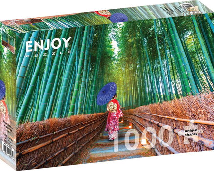 ENJOY Puzzle Asijská žena v bambusovém lese 1000 dílků
