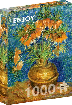 ENJOY Puzzle Vincent Van Gogh: Řebčíky v měděné váze 1000 dílků