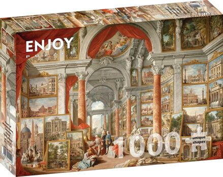 ENJOY Puzzle Paolo Panini: Pohled na moderní Řím 1000 dílků
