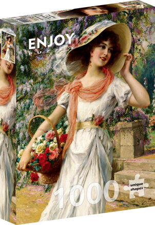 ENJOY Puzzle Emile Vernon: Květinová zahrada 1000 dílků