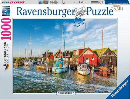 RAVENSBURGER Puzzle Barevný přístav v Německu 1000 dílků