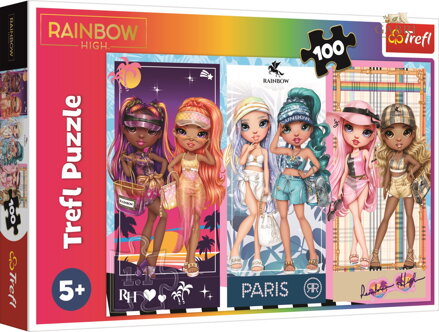 TREFL Puzzle Rainbow High: Duhové panenky 100 dílků