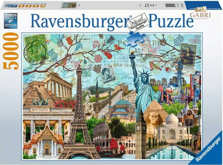RAVENSBURGER Puzzle Velkoměsta - koláž 5000 dílků