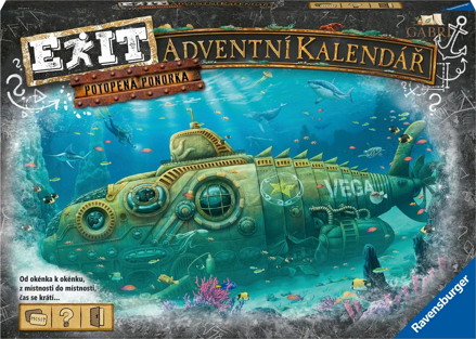RAVENSBURGER EXIT Úniková hra - Adventní kalendář: Potopená ponorka