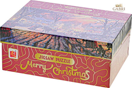 Puzzle Merry Christmas: Zasněžená ulice 468 dílků