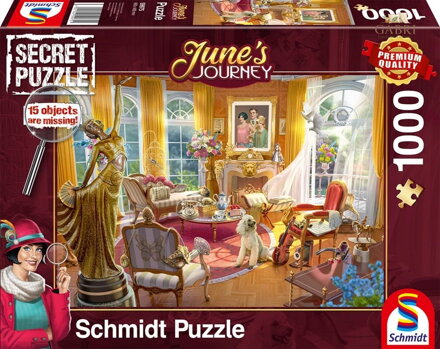 SCHMIDT Secret puzzle June's Journey: Salon orchidejového panství 1000 dílků