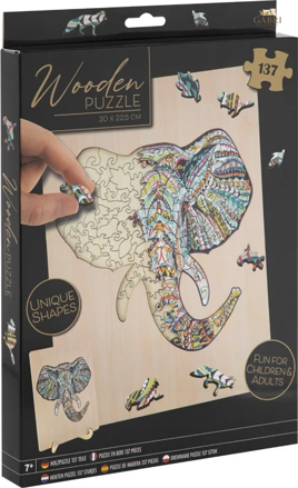 GRAFIX Obrysové puzzle Slon 137 dílků