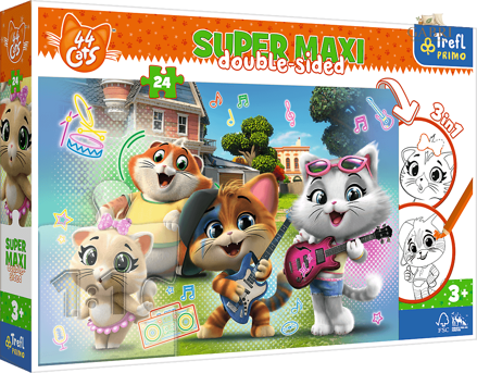 TREFL Oboustranné puzzle 44 koček SUPER MAXI 24 dílků