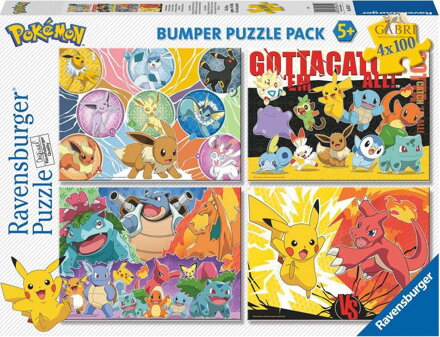 RAVENSBURGER Puzzle Pokémon 4x100 dílků