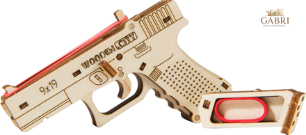 WOODEN CITY 3D puzzle Pistole Guardian GLK-19, 30 dílků