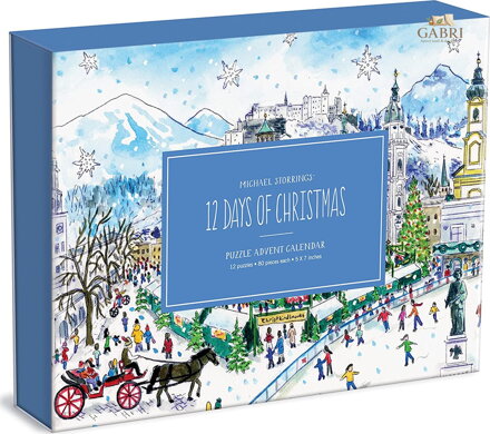GALISON Puzzle Adventní kalendář: 12 vánočních dnů 12x80 dílků