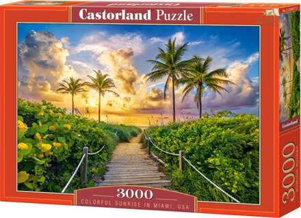CASTORLAND Puzzle Západ slunce v Miami, USA 3000 dílků