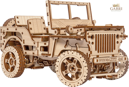 WOODEN CITY 3D puzzle Terénní vůz - džíp 4x4, 570 dílků