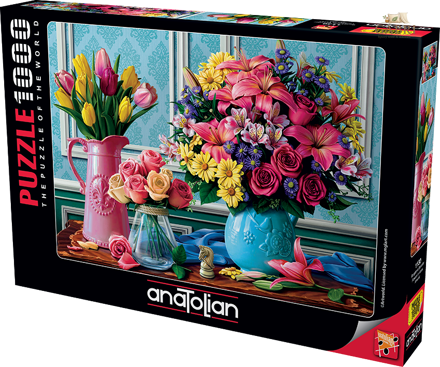 ANATOLIAN Puzzle Květiny ve váze 1000 dílků