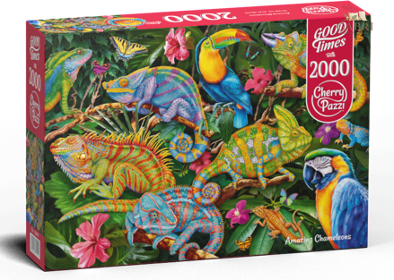 CHERRY PAZZI Puzzle Úžasní chameleoni 2000 dílků