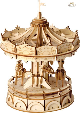 ROBOTIME Rolife 3D dřevěné puzzle Kolotoč 174 dílků