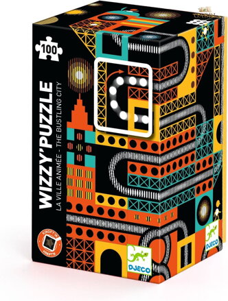 DJECO Magnetické puzzle Kinoptik Město 100 dílků