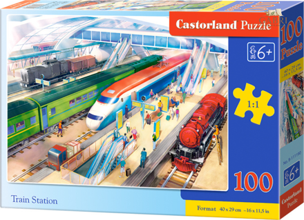 CASTORLAND Puzzle Nádraží 100 dílků