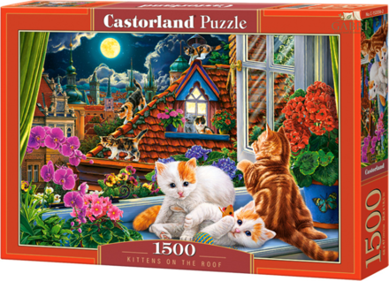 CASTORLAND Puzzle Koťata na střeše 1500 dílků