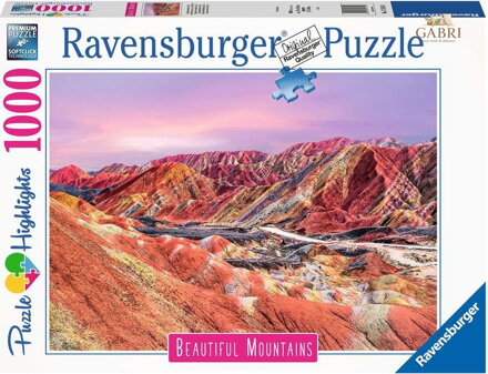 RAVENSBURGER Puzzle Dechberoucí hory: Duhové hory, Čína 1000 dílků