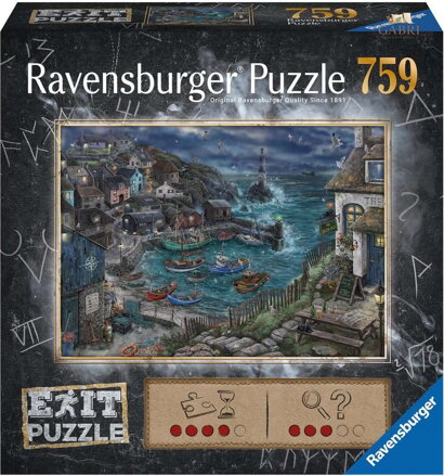 RAVENSBURGER Únikové EXIT puzzle Rybářská vesnice 759 dílků