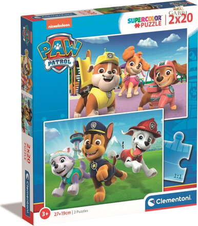 CLEMENTONI Puzzle Tlapková patrola 2x20 dílků