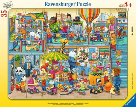 RAVENSBURGER Puzzle Zvířecí hračkářství 35 dílků