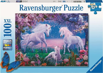 RAVENSBURGER Puzzle Překrásní jednorožci XXL 100 dílků