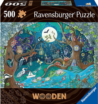 RAVENSBURGER Dřevěné puzzle Kouzelný les 500 dílků
