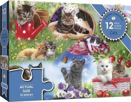 GIBSONS Puzzle Skládáme spolu: Kočky 12 dílků