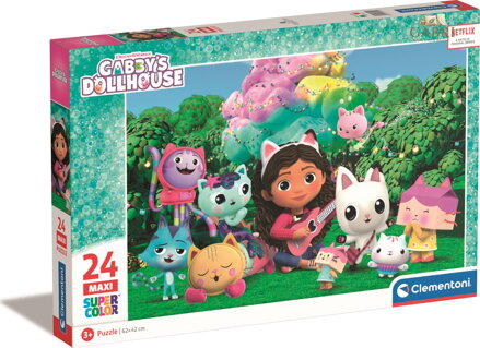 CLEMENTONI Puzzle Gábinin kouzelný domek: Na zahradě MAXI 24 dílků