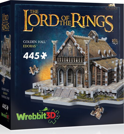 WREBBIT 3D 3D puzzle Pán prstenů: Zlatá síň Edoras 445 dílků