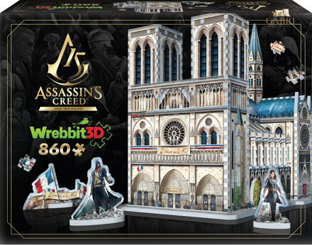 WREBBIT 3D 3D puzzle Assassin's Creed Unity: Notre-Dame 860 dílků