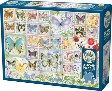 COBBLE HILL Puzzle Motýlí dlaždice 500 dílků