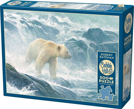 COBBLE HILL Puzzle Číhání na lososy - Lední medvěd 500 dílků