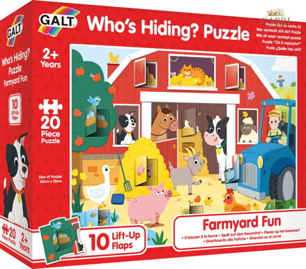 GALT Okénkové puzzle Farma 20 dílků