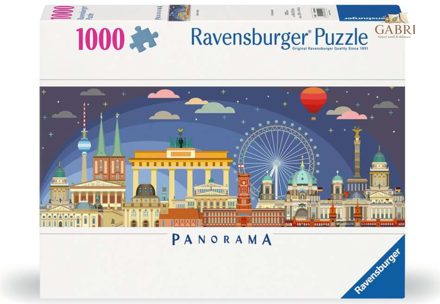 RAVENSBURGER Panoramatické puzzle Berlín v noci 1000 dílků