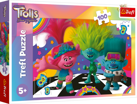 TREFL Puzzle Trollové 3: Zábavní Trollové 100 dílků